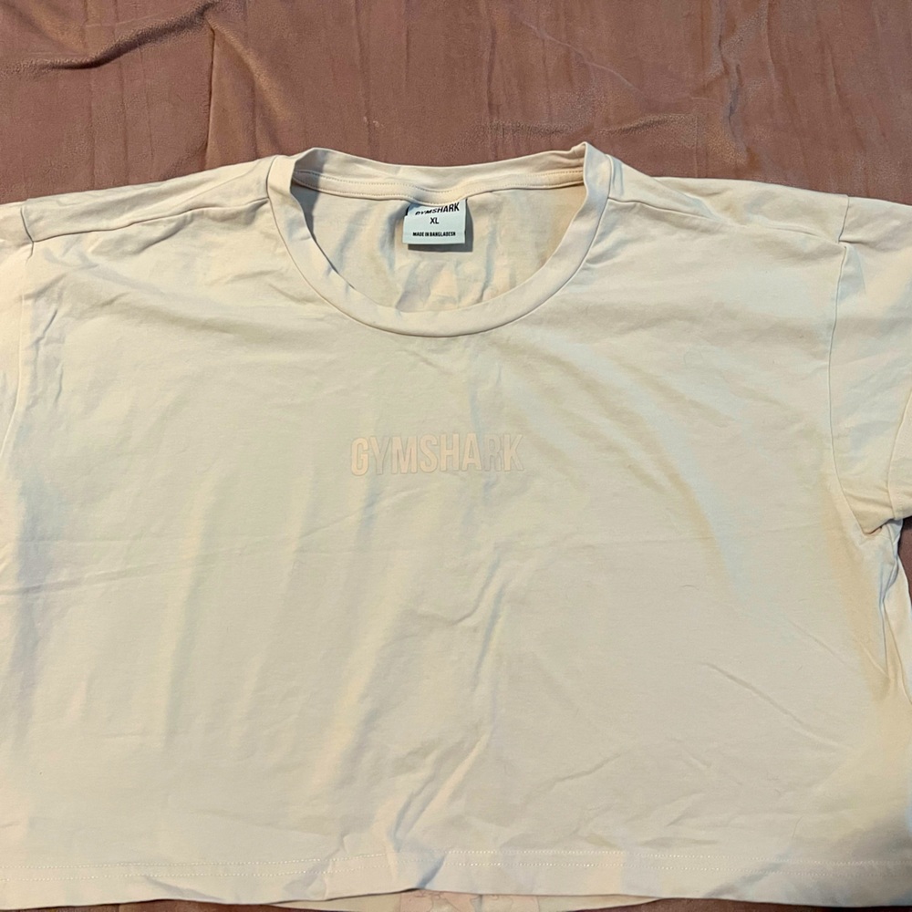 Cream Gymshark Crop Top